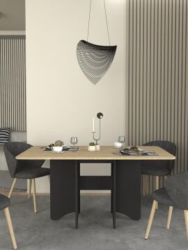 Pedro Yemek Masası Antrasit - Rota 150cm