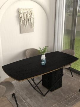 Drada Yemek Masası Senkronsiyah 180cm