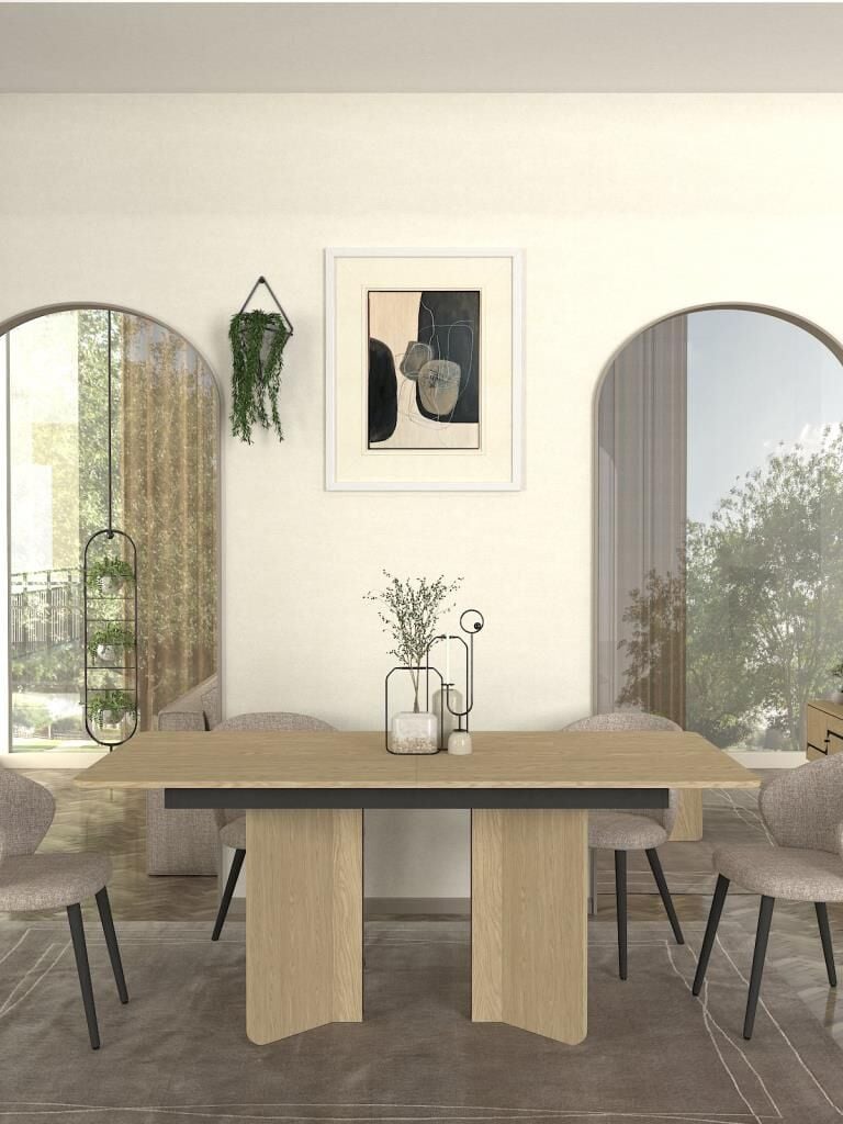 Lava Yemek Masası Rota - Antrasit 180cm