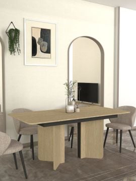 Dekorister Lava Yemek Masası Rota - Antrasit 180cm