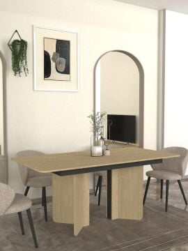 Lava Yemek Masası Rota - Antrasit 180cm