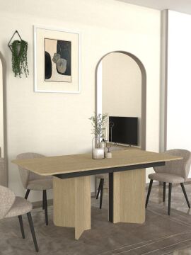 Lava Yemek Masası Rota - Antrasit 180cm