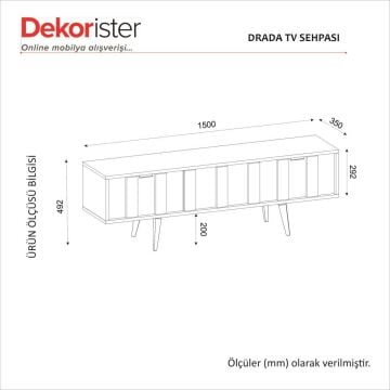 Drada Tv Sehpası Senkronsiyah 150cm