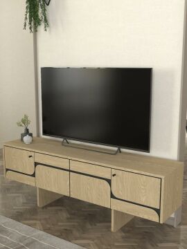 Dekorister Lava Tv Sehpası Rota - Antresit 150cm