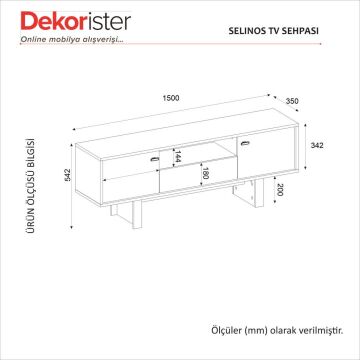 Dekorister Selinos Tv Sehpası Kumtaşı - Rota 150cm