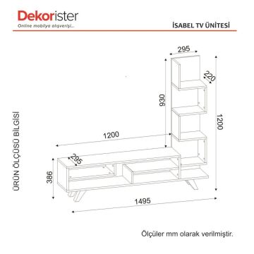 Dekorister İsabel Tv Ünitesi Beyaz-Cordoba