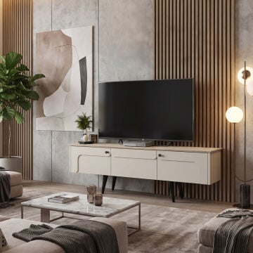 Sevilla Tv Sehpası Kumtaşı - Traverten 150cm