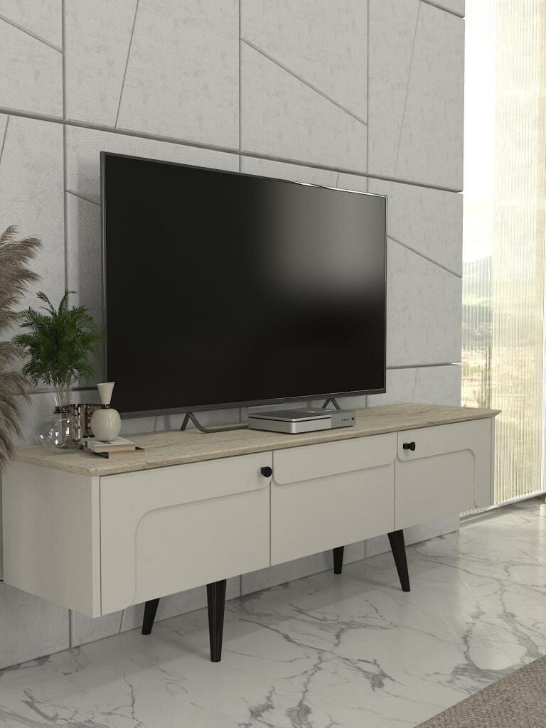 Dekorister Sevilla Tv Sehpası Kumtaşı - Traverten 150cm