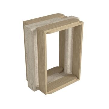 Maysa İkili Yan Sehpa Rota - Traverten