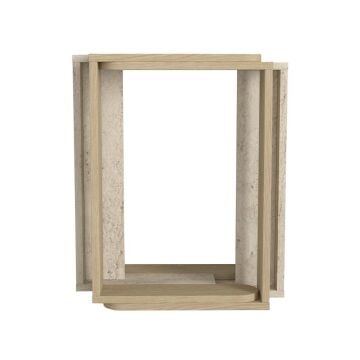 Maysa İkili Yan Sehpa Rota - Traverten