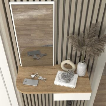 Grovia Aynalı Dresuar Beyaz - Sepet