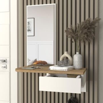 Grovia Aynalı Dresuar Beyaz - Sepet