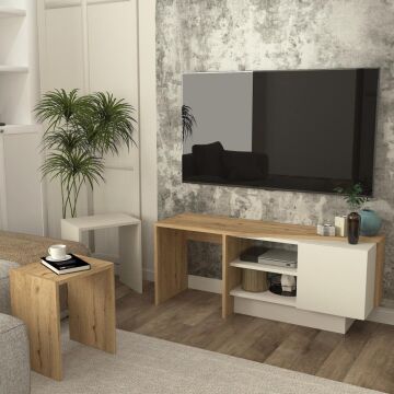 Rodega Tv Sehpası Sepet - Kumtaşı 120 cm