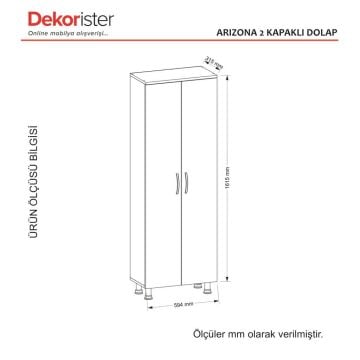 Arizona 2 Kapaklı Çok Amaçlı Banyo Dolabı