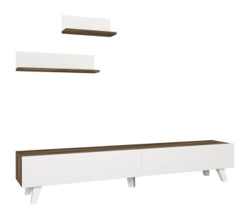 Amerika Tv Ünitesi Beyaz-Ceviz