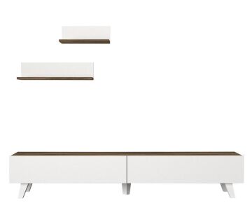 Amerika Tv Ünitesi Beyaz-Ceviz