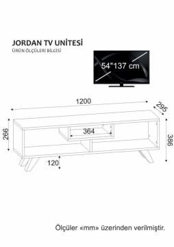 Dekorister Jordon Tv Ünitesi Beyaz