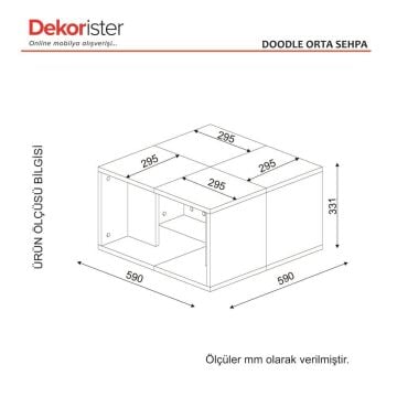 Doodle Orta Sehpa Beyaz-Cordoba