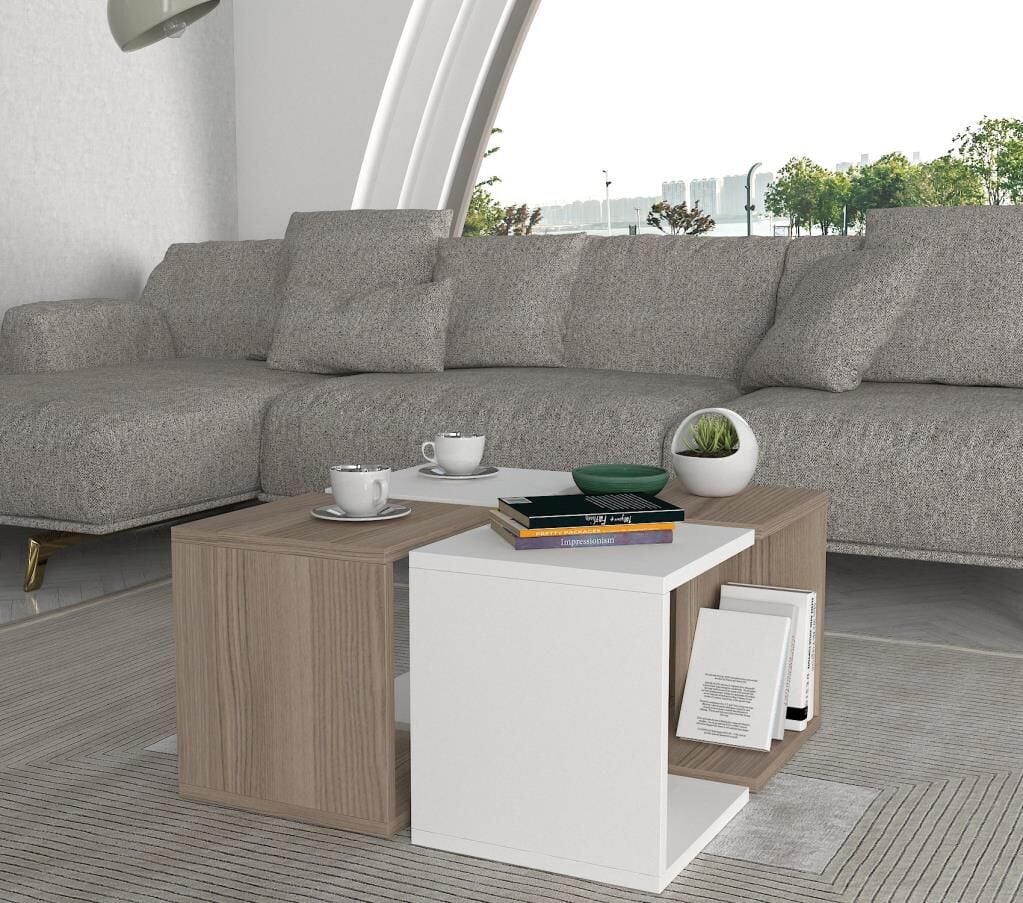 Doodle Orta Sehpa Beyaz-Cordoba