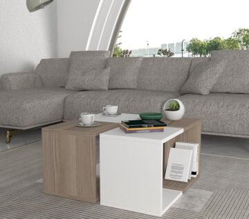 Doodle Orta Sehpa Beyaz-Cordoba