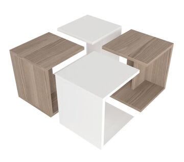 Doodle Orta Sehpa Beyaz-Cordoba