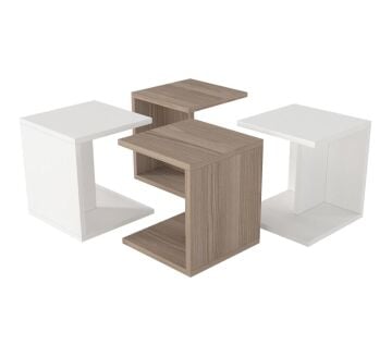 Doodle Orta Sehpa Beyaz-Cordoba