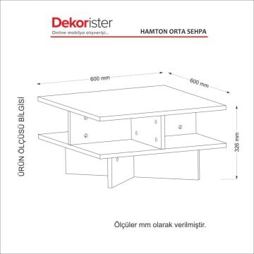 Hamton Orta Sehpa Ceviz-Beyaz