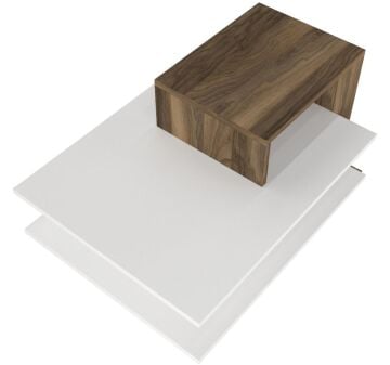 Venüs Orta Sehpa Beyaz-Ceviz