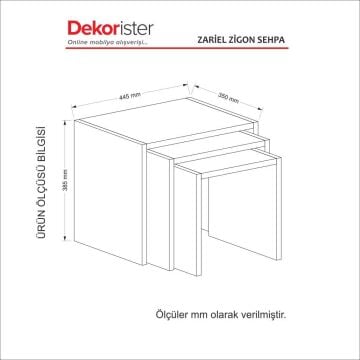 Zariel Zigon Sehpa Beyaz