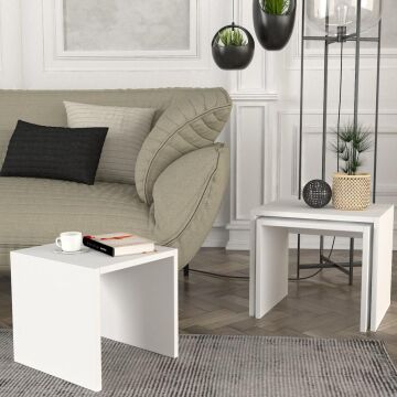 Zariel Zigon Sehpa Beyaz