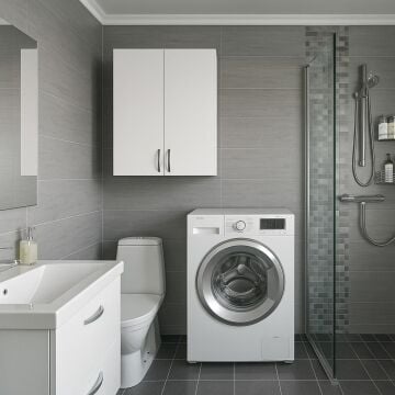 Benito Çamaşır Makinesi Üst Dolabı Beyaz