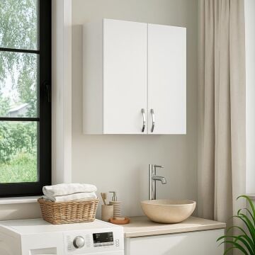 Benito Çamaşır Makinesi Üst Dolabı Beyaz