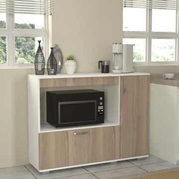 Charlotta Çok Amaçlı Dolap Mikro Dalga Dolabı Beyaz-Cordoba