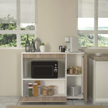 Charlotta Çok Amaçlı Dolap Mikro Dalga Dolabı Beyaz-Cordoba