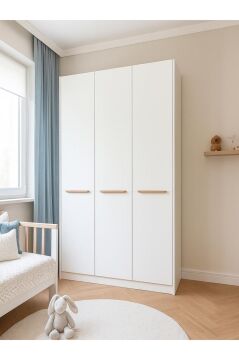 Cosmos 6 Raflı 3 Kapaklı Gardırop - 210 cm Y, 125 cm G - Genç Odası ve Yatak Odası Gardırop