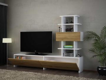 Dekorister Doris Tv Ünitesi Beyaz-Ceviz