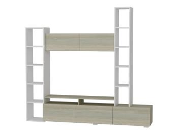 Dekorister Janset Kitaplıklı Tv Ünitesi Beyaz-Cordoba