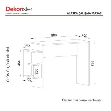 Alaska Çalışma Masası Beyaz