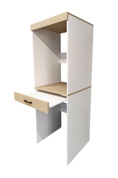 Dorpek Fika Çamaşır ve Kurutma Makinesi Dolabı Çok Amaçlı Dolap Banyo Dolabı Beyaz-Rota