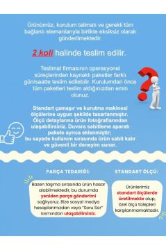 Dorpek Fika Çamaşır ve Kurutma Makinesi Dolabı Çok Amaçlı Dolap Banyo Dolabı Beyaz-Rota