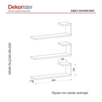Dekorister Emily Duvar Rafı