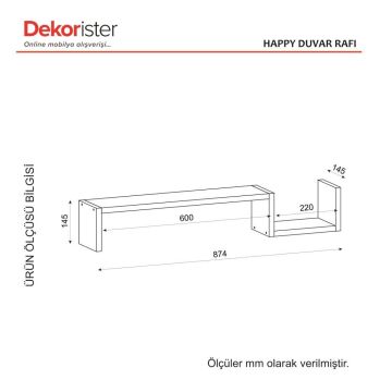 Happy Duvar Rafı Beyaz