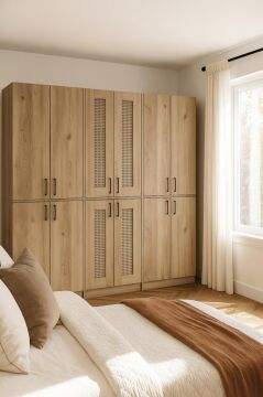 Dorpek Monza 6 Kapaklı Gardırop - 182 cm Y, 184 cm G - Genç Odası ve Yatak Odası Gardırop