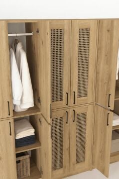 Dorpek Monza 6 Kapaklı Gardırop - 182 cm Y, 184 cm G - Genç Odası ve Yatak Odası Gardırop