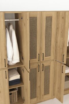 Dorpek Monza 6 Kapaklı Gardırop - 182 cm Y, 184 cm G - Genç Odası ve Yatak Odası Gardırop