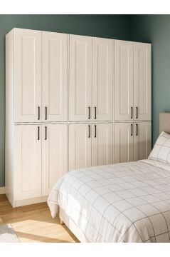 Dorpek Arden 6 Kapaklı Gardırop - 182 cm Y, 184 cm G - Genç Odası ve Yatak Odası Gardırop