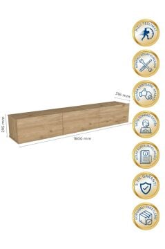Dorpek Cercei Tv Standı, Tv Sehpası 180 Cm Sepet - Modern Tv Ünitesi
