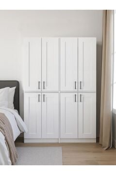 Dorpek Arden 4 Kapaklı Gardırop - 182 cm Y, 122 cm G - Genç Odası ve Yatak Odası Gardırop