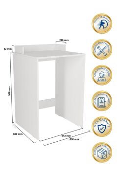Dorpek Doliva Çamaşır Makinesi Dolabı Çok Amaçlı Dolap Banyo Dolabı Beyaz