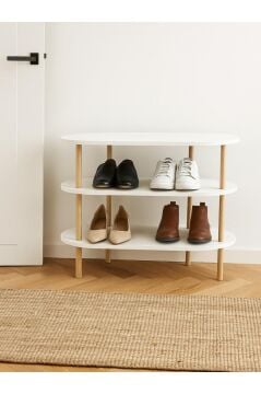 Dorpek Embra 3 Raflı Ayakkabılık Beyaz